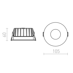 Vgradna LED svetilka FLEUR DIMM IP54