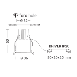 Vgradna LED IP65 svetilka MEGA EVO MEA10-30